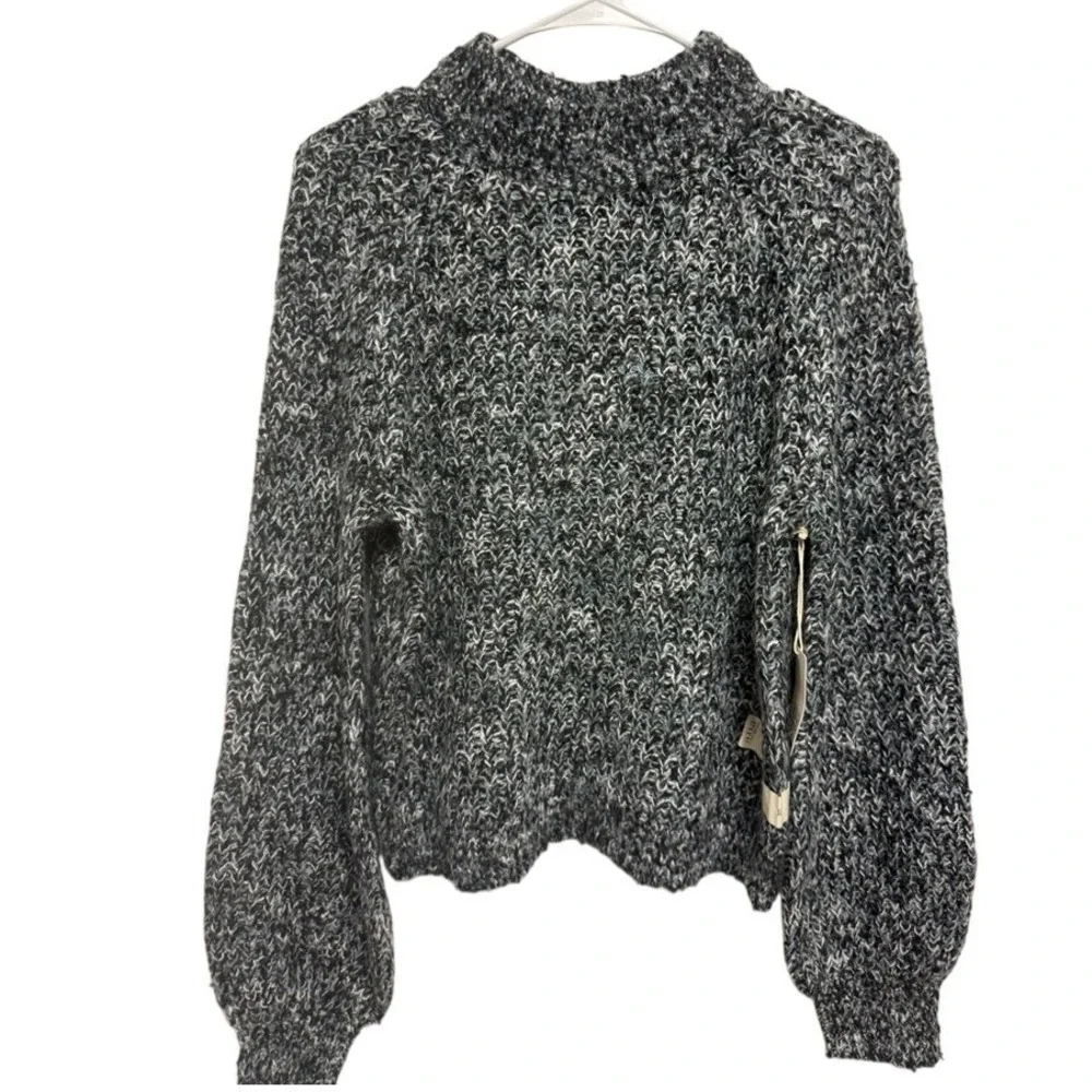 a.n.a‎ Black and White Textured Turtleneck Sweater size XS